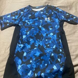 Under Armour Kids' Blue Camo Tee